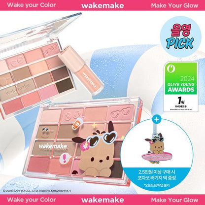[7月預購款]Olive Young X Sanrio 聯乘系列-WAKEMAKE 16色 眼影盤 (PC狗)