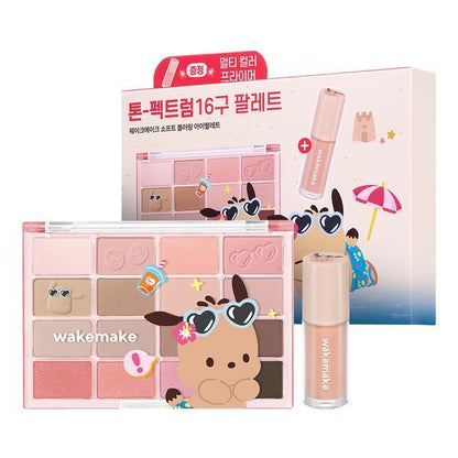 [7月預購款]Olive Young X Sanrio 聯乘系列-WAKEMAKE 16色 眼影盤 (PC狗)